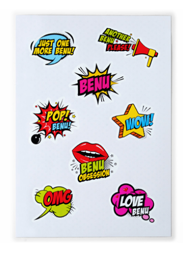BENU Pop Art Sticker Pack – 8 Stickers