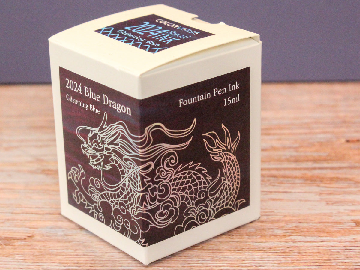 Colorverse 2025 Blue Dragon Glistening Blue Fountain Pen Ink