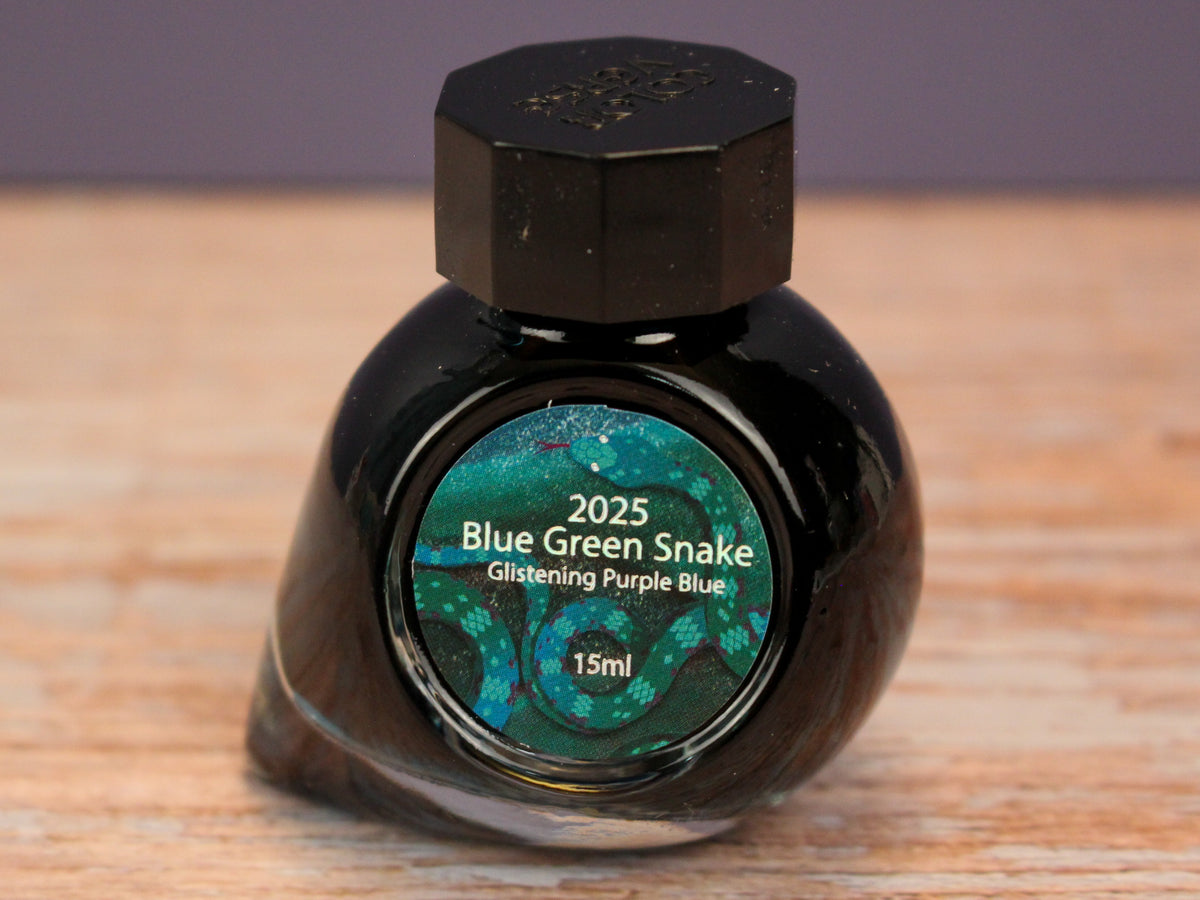 Colorverse 2024 Blue Green Snake Glistening Purple Blue Fountain Pen Ink
