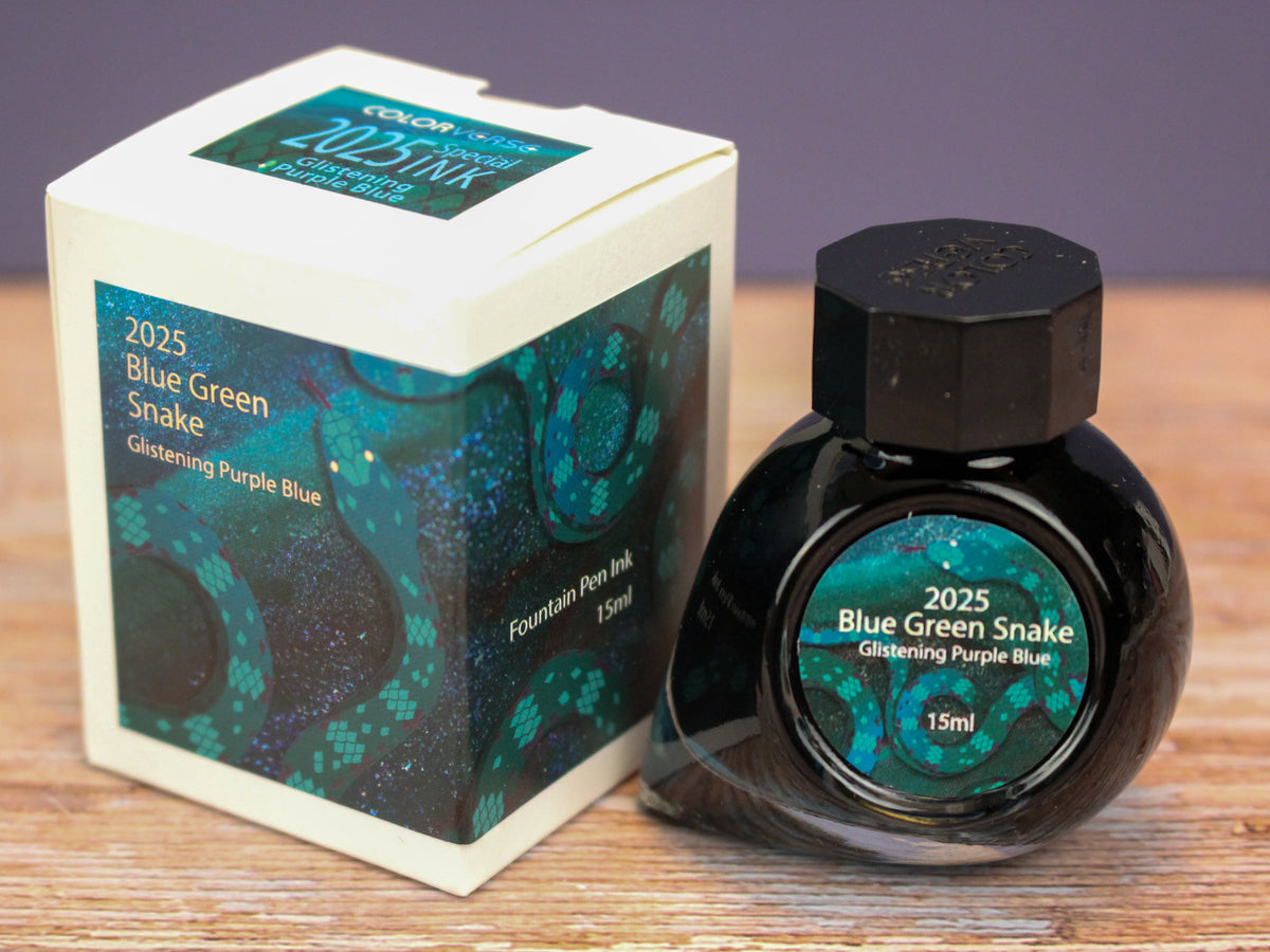 Colorverse 2024 Blue Green Snake Glistening Purple Blue Fountain Pen Ink