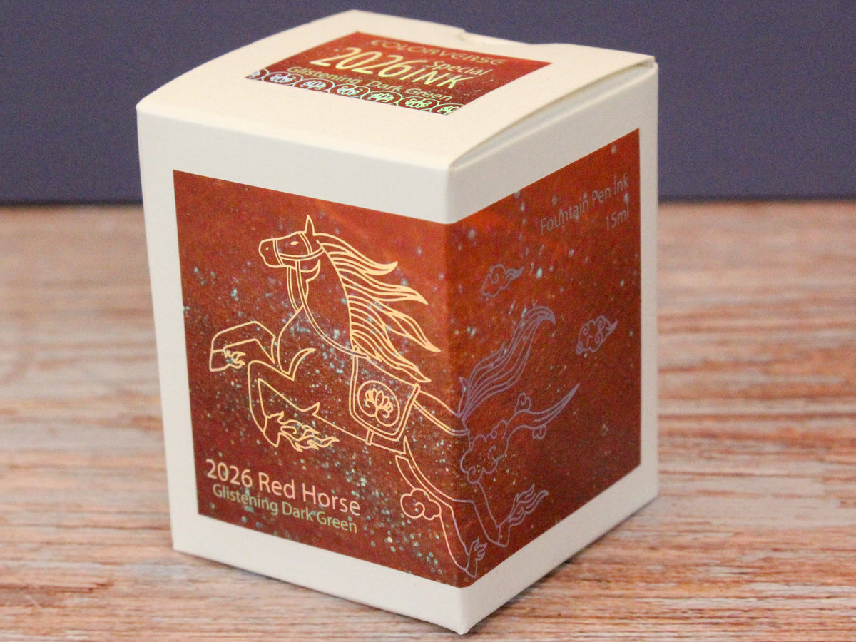 Colorverse 2026 Red Horse Glistening Dark Green Fountain Pen Ink