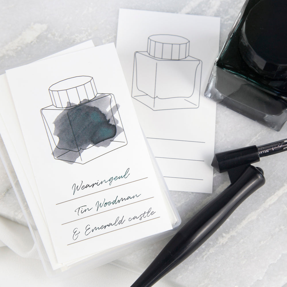 Wearinguel Ink Swatch Cards - Ink Bottle - Vertical