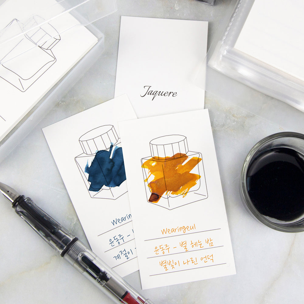 Wearinguel Ink Swatch Cards - Ink Bottle - Vertical