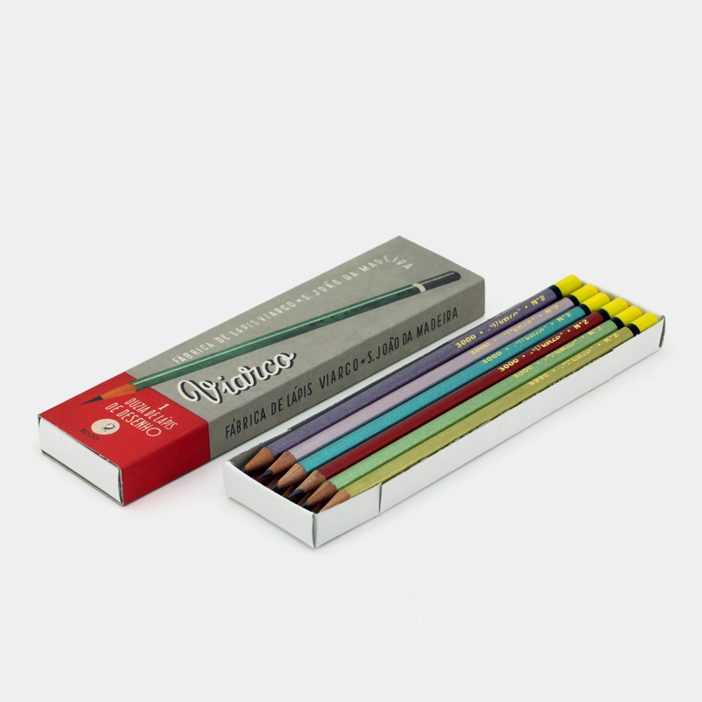Viarco 3000 Wooden Pencil - Assorted Metallic Sheen - Round
