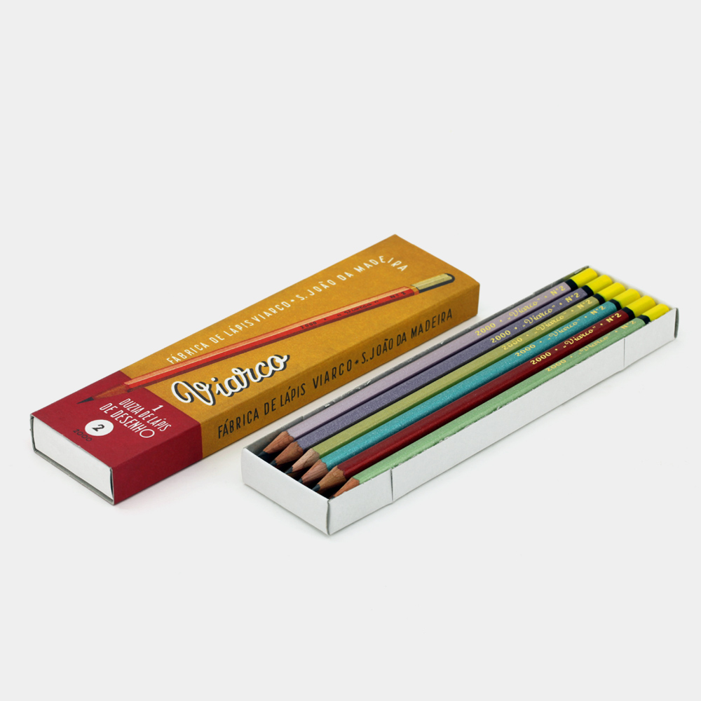 Viarco 2000 Wooden Pencil - Assorted Metallic Sheen - Hexagonal