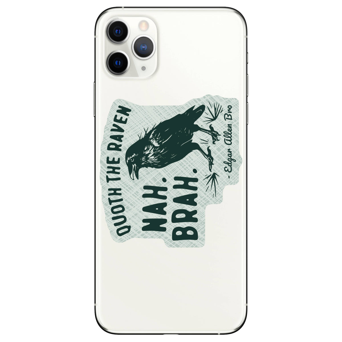 Nah Brah Raven Bird Literature High Quality Vinyl Sticker