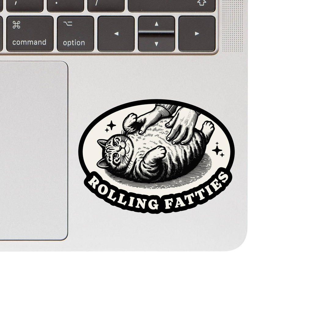 Fat Cat Feline Kitty Funny Humor High Quality Vinyl Sticker