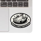 Fat Cat Feline Kitty Funny Humor High Quality Vinyl Sticker