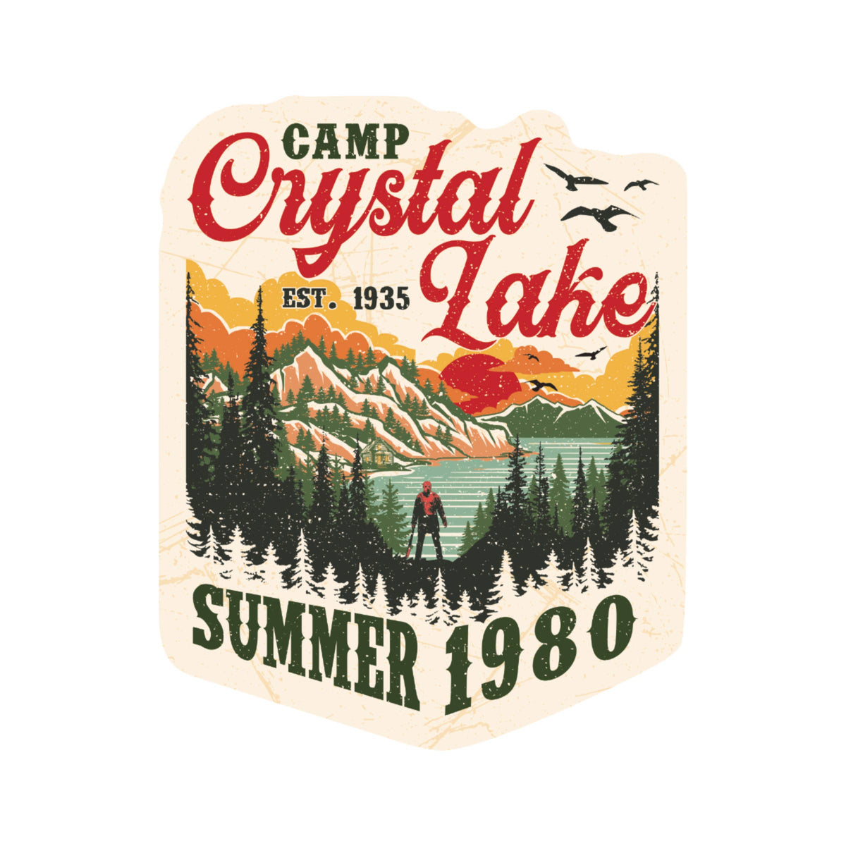 Retro Horror Movie High Quality Vinyl Sticker