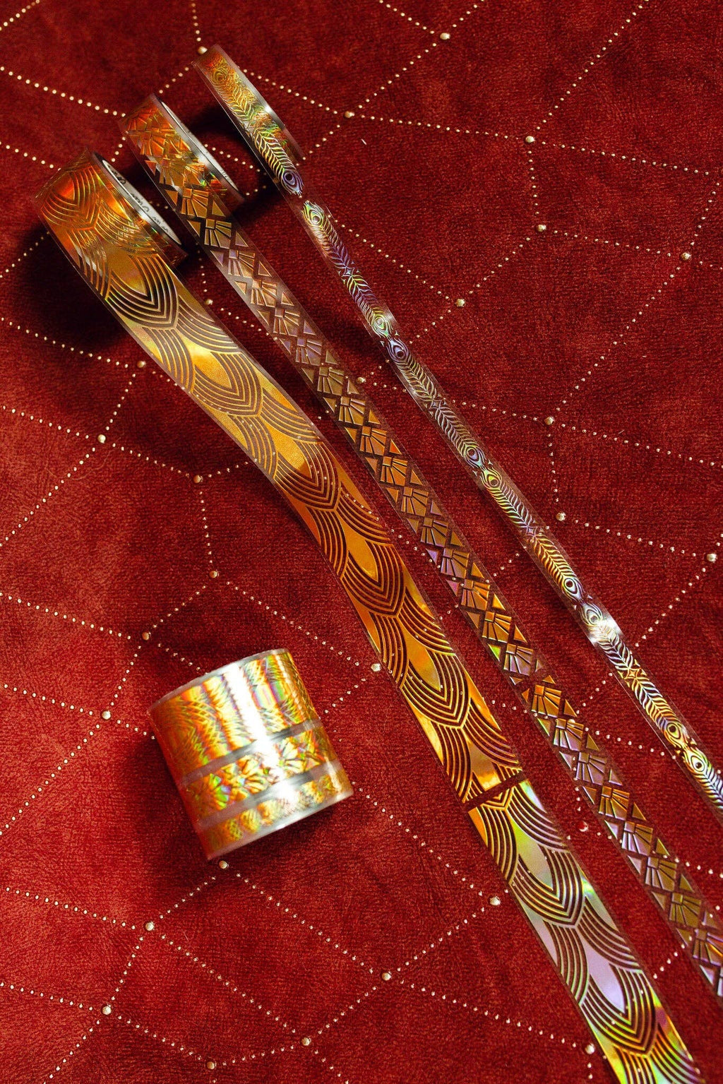 Art Deco Gold Ornament Transparent Tape Set